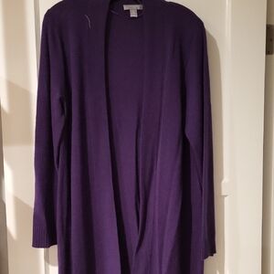 1Charter Club Eggplant/purple Cashmere Cardigan